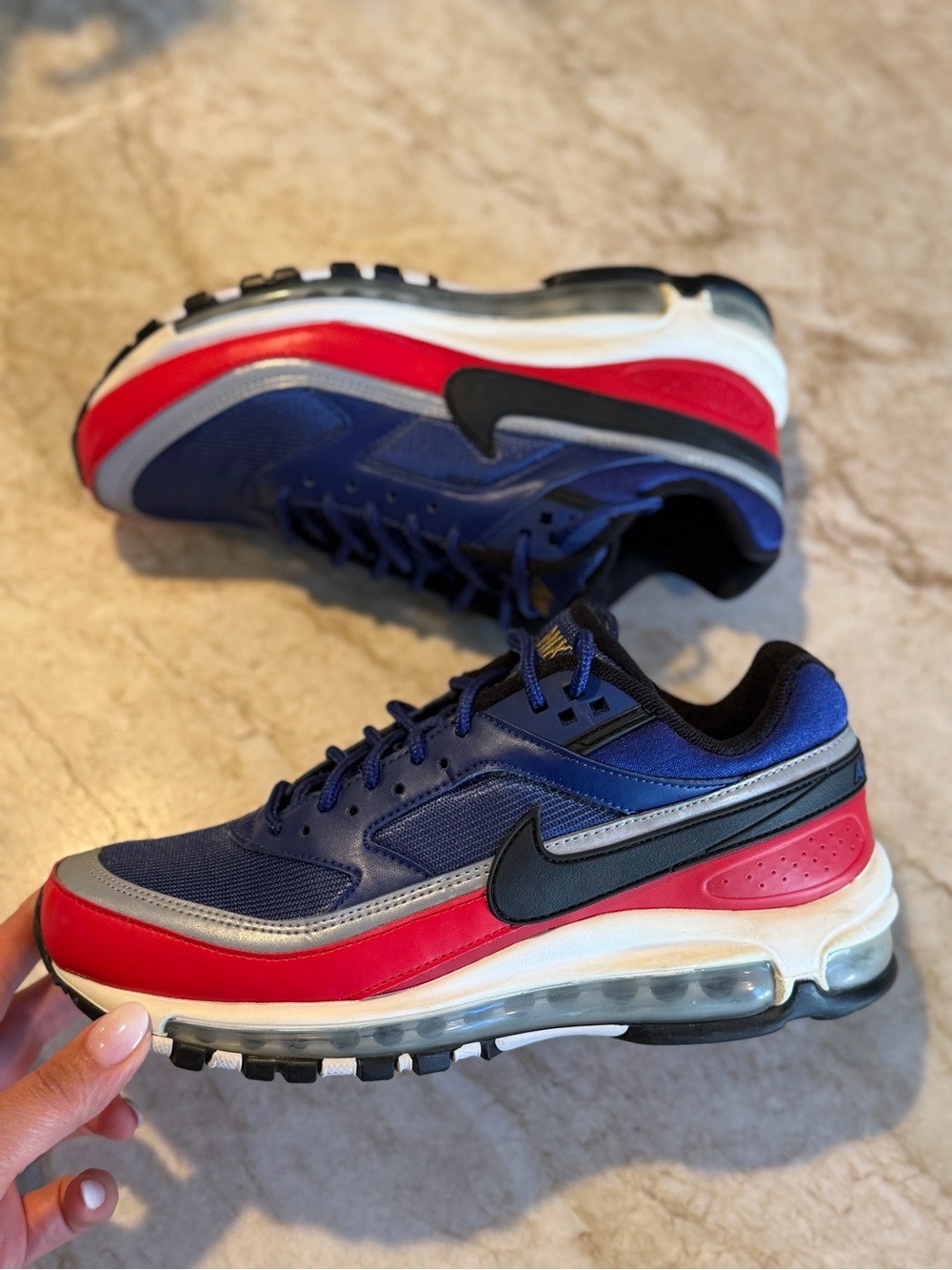 Nike Men's Air Max Sneakers - Navy/Red/Black